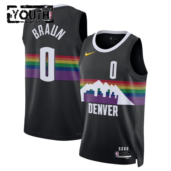 Denver Nuggets Trikot Christian Braun Nike 2025-26 City Edition Schwarz Swingman - Kinder Denver Nuggets Trikot Christian Braun Nike 2025-26 City Edition Schwarz Swingman - Kinder